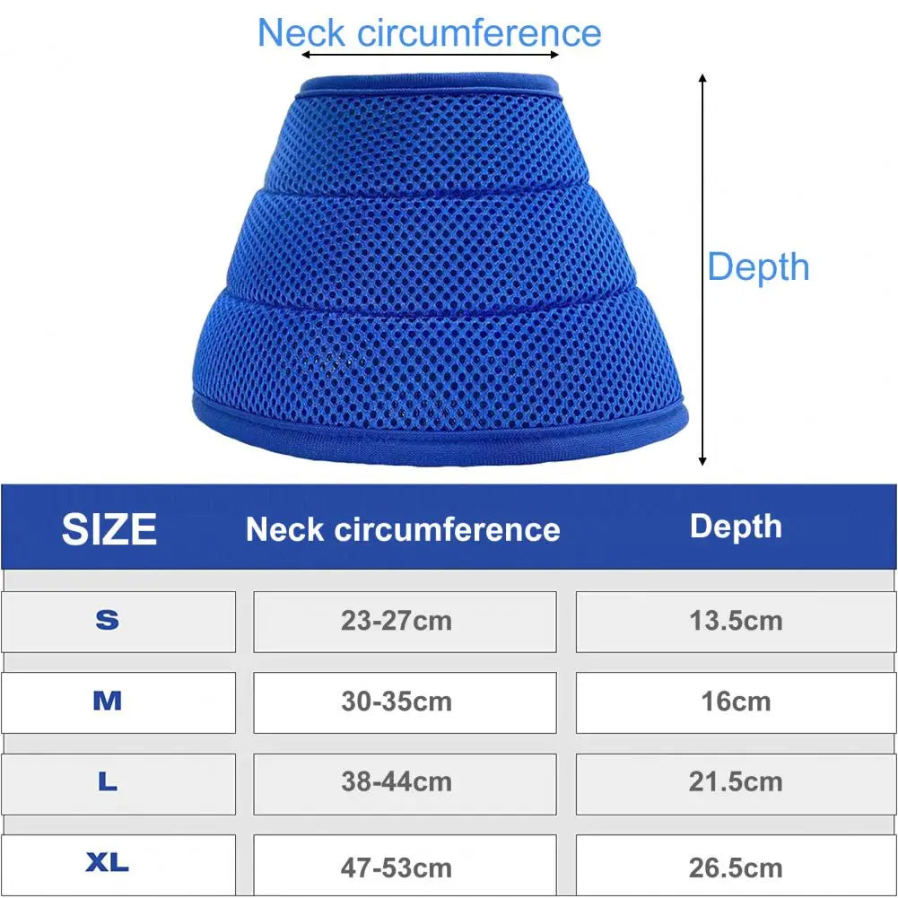 Pet Recovery Collar Adjustable Soft Dog Cone Collar Lightweight Breathable after Surgery Collar Pet Grooming Supply