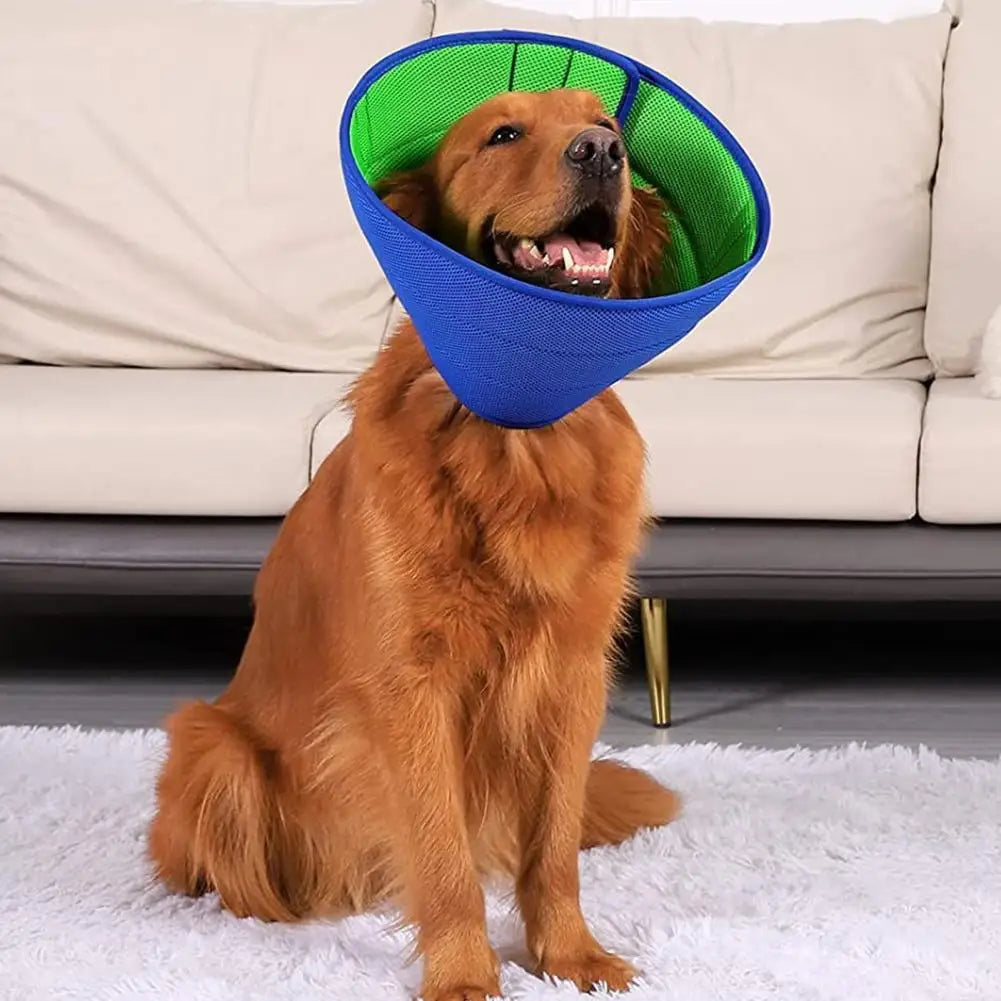 Pet Recovery Collar Adjustable Soft Dog Cone Collar Lightweight Breathable after Surgery Collar Pet Grooming Supply