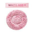 Fluffy Donut Dog Bed Warm Soft Long Plush Pet Cushion Dog House Cat Bed Washable Pet Sofa Mat Calming Samll Large Dog Beds