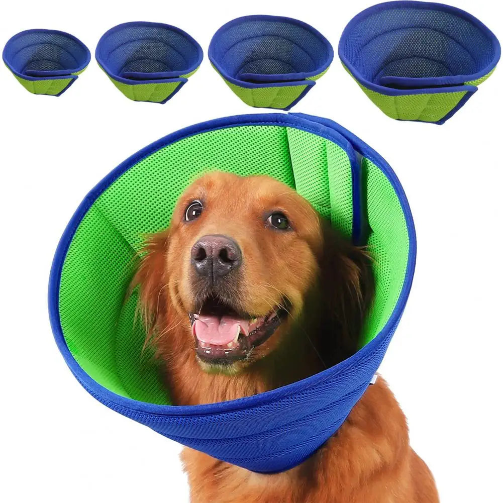 Pet Recovery Collar Adjustable Soft Dog Cone Collar Lightweight Breathable after Surgery Collar Pet Grooming Supply