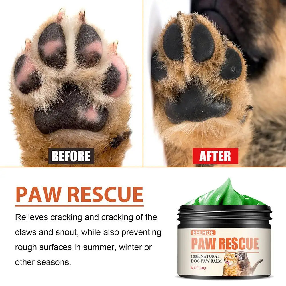Pet Paw Care Cream Dogs Cat Nose Balm Foot Care Cleaner Dog Bath Foot Pad Protective Oil for Cracked Paw Care Paw Balm 30G